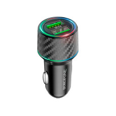 Автомобільний зарядний пристрій BOROFONE BZ21A Brilliant 36W dual port QC3.0 car charger Black (BZ21AB)