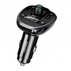 АЗП з FM-модулятором Usams US-CC115 C21 Dual USB 3.4A Digital Display Wireless FM Car Charger Black (CC115GC01)