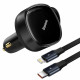 Автомобільний зарядний пристрій Baseus Enjoyment Retractable 2-in-1 Car Charger C+L 30W Black (CGTX000001)