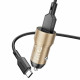 Автомобільний зарядний пристрій BOROFONE BZ19A Wisdom single port QC3.0 car charger set(Type-C) 18W Gold (BZ19ACG)