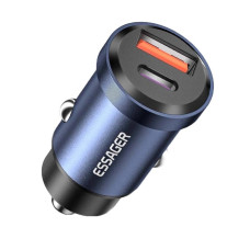 Автомобільний зарядний пристрій Essager Gyroscope Mini 45W Car Charger USB-A + Type-C  blue (ECCAC45-TL03-Z) (ECCAC45-TL03-Z)