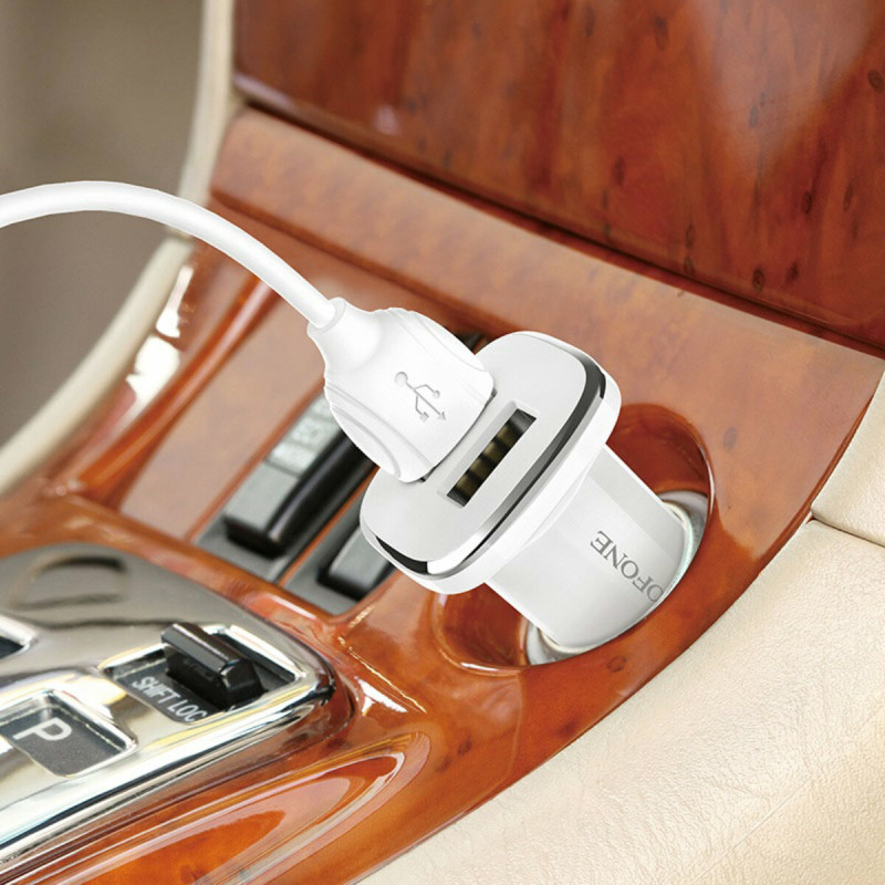 Автомобільний зарядний пристрій BOROFONE BZ12 double port in-car charger (BZ12)