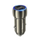 Автомобільний зарядний пристрій HOCO Z48 Tough 40W dual port(2C) car charger set(C to iP) Metal Gray (6931474795014)