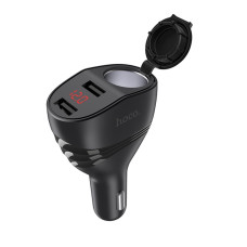 Автомобільний зарядний пристрій HOCO Z34 Thunder power cigarette lighter car charger Black (6931474712066)