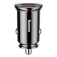 Автомобільний зарядний пристрій Baseus Circular Plastic А+А 30W Black (CCALL-YD01)