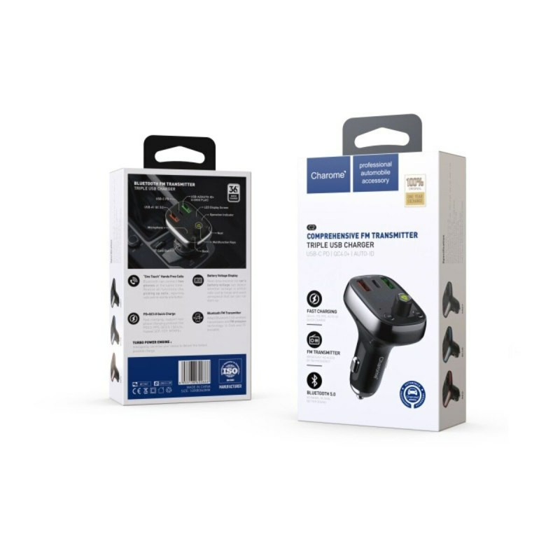 АЗП з FM-модулятором CHAROME C2 Comprehensive FM Transmitter (6974324910267)