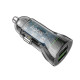 Автомобільний зарядний пристрій HOCO Z47 Transparent Discovery Edition dual port QC3.0 18W Transparent Black (6931474782212)