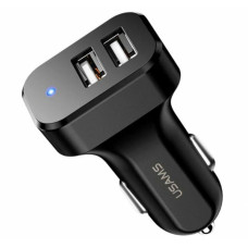 АЗП Usams US-CC087 C13 2.1A Dual USB Car Charger Black (CC87TC01)