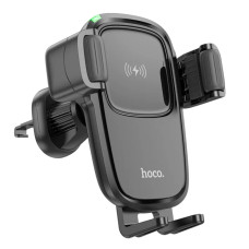 Тримач для мобiльного з БЗП HOCO HW1 Pro wireless fast charge car holder(air outlet) Black (6931474791603)