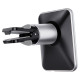 Тримач для мобiльного з БЗП BOROFONE BH43 Xperience magnetic wireless charging car holder Black+Silver (BH43BS)
