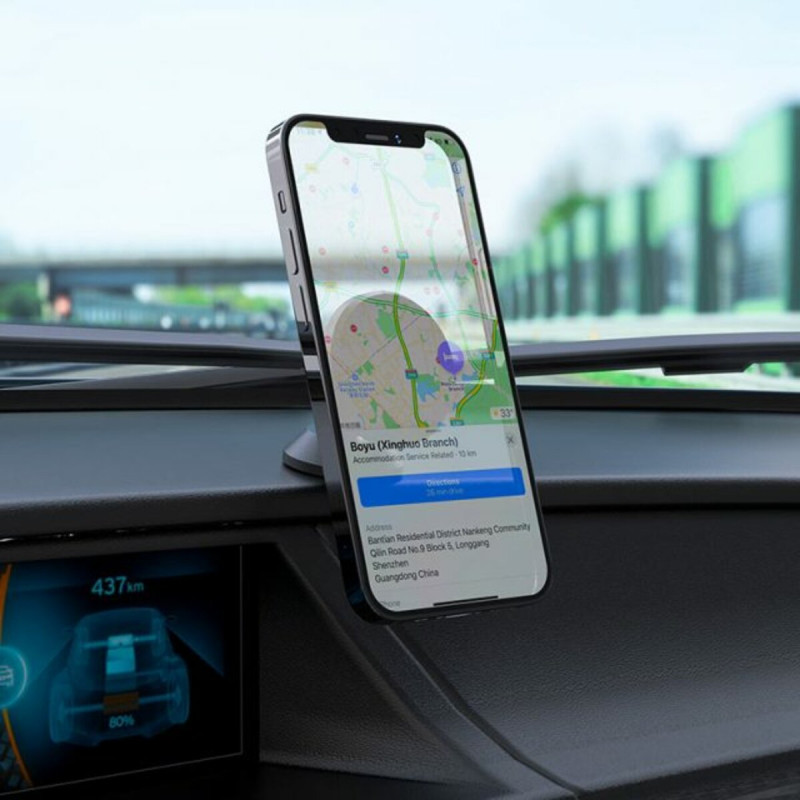 Тримач для мобільного HOCO CA79 Ligue central console magnetic car holder Black (6931474743862)