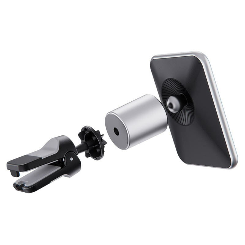 Тримач для мобiльного з БЗП BOROFONE BH43 Xperience magnetic wireless charging car holder Black+Silver (BH43BS)