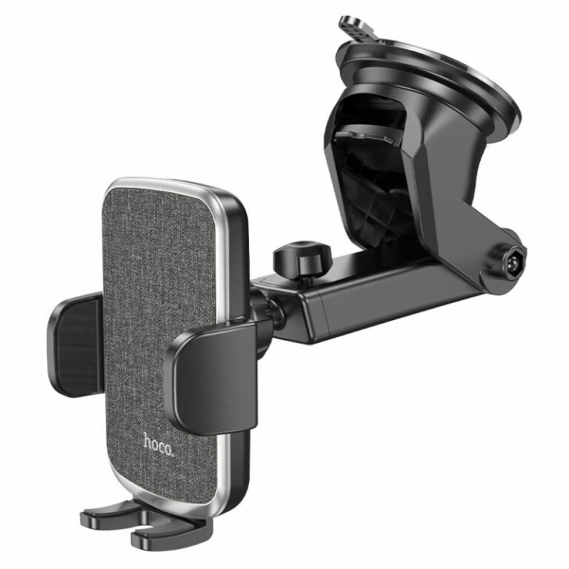 Тримач для мобільного HOCO CA95 Polaris push-type telescopic suction cup car holder Black (6931474758514)