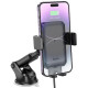 Тримач для мобiльного з БЗП HOCO HW9 Climber smart wireless charging car holder Black Gray (6942007608930)