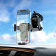 Тримач для мобільного HOCO CA104 vertical and horizontal telescopic gravity vehicle holder Black Metal Gray (6931474766236)
