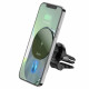 Тримач для мобiльного з БЗП HOCO CA91 Magic magnetic wireless fast charging car holder Gray (6931474753465)