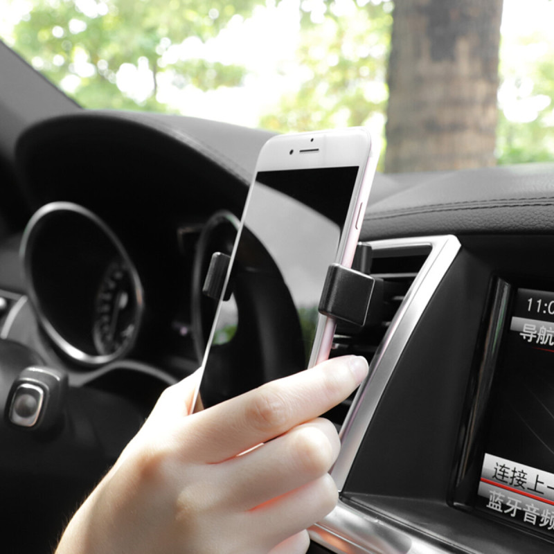 Тримач для мобільного HOCO CA38 Platinum sharp air outlet in-car holder Black (6957531086338)