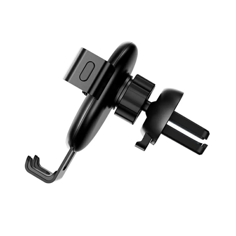 Тримач для мобільного HOCO CA56 Plus Armor metal gravity car holder Black Silver (6931474760296)