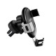 Тримач для мобільного HOCO CA56 Plus Armor metal gravity car holder Black Silver (6931474760296)
