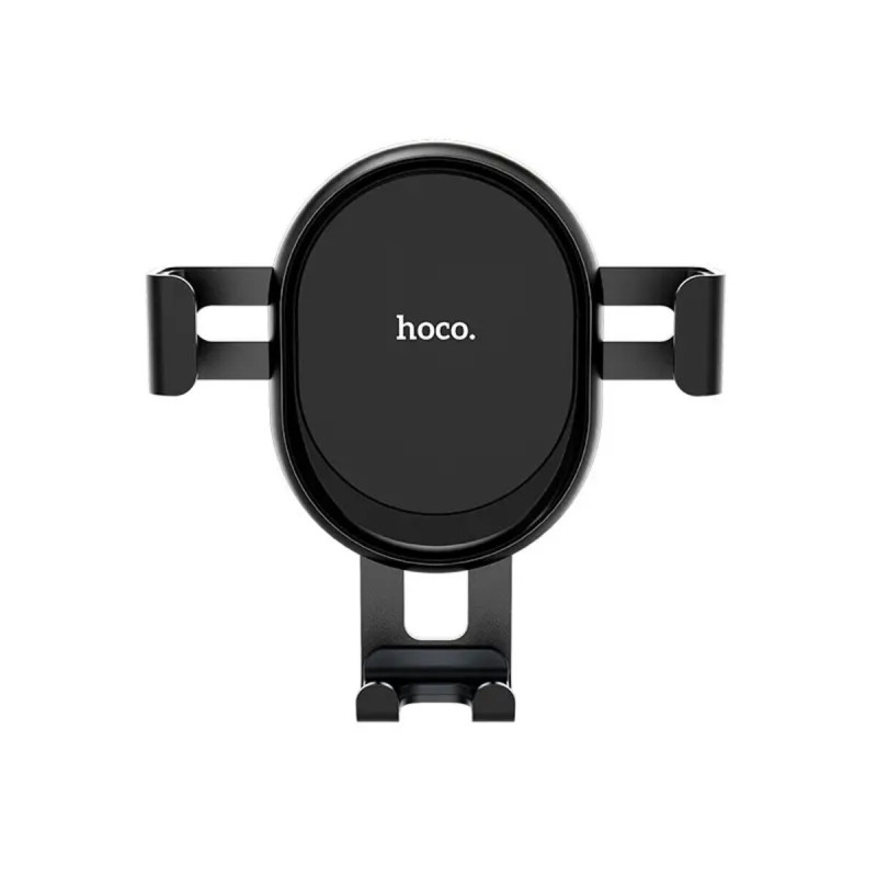 Тримач для мобільного HOCO CA56 Plus Armor metal gravity car holder Black Silver (6931474760296)