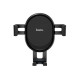 Тримач для мобільного HOCO CA56 Plus Armor metal gravity car holder Black Silver (6931474760296)