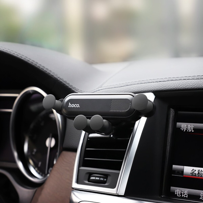 Тримач для мобільного HOCO CA51 Air outlet gravity in-car holder Black (6931474705587)