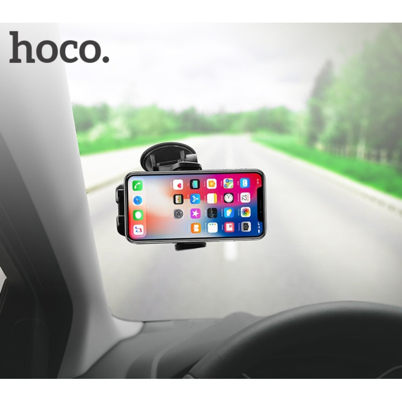 Тримач для мобільного HOCO CA31 cool run suction cup car holder Black (6957531077602)