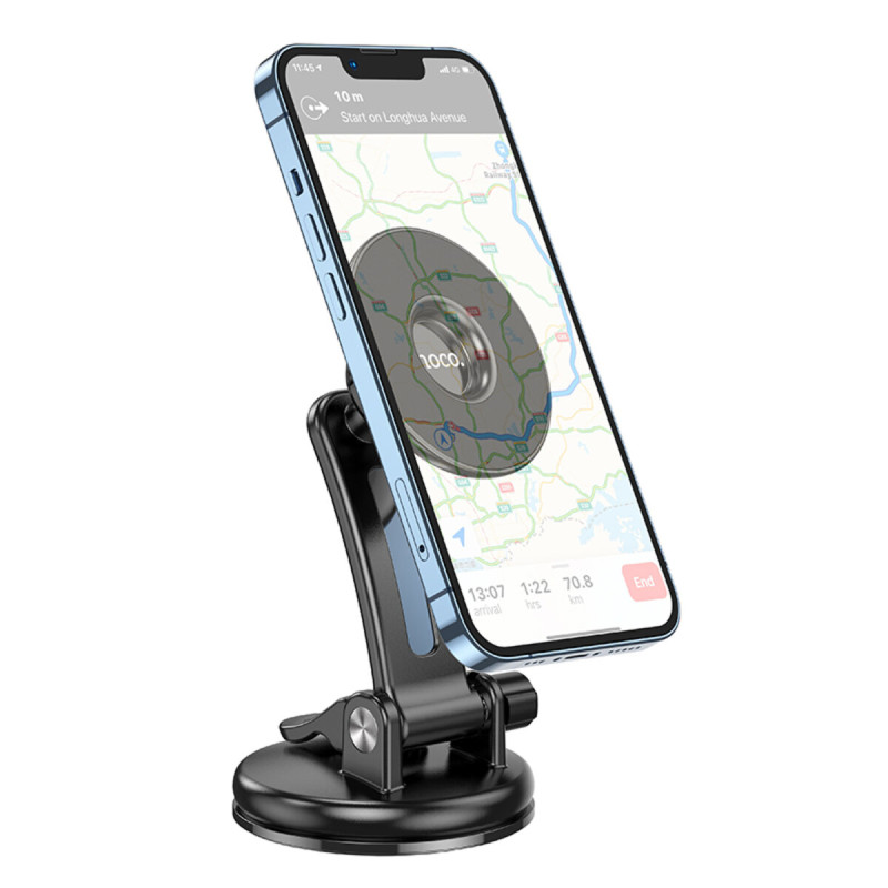 Тримач для мобільного HOCO CA113 Excelle center console ring magnetic car holder Black (6931474775962)