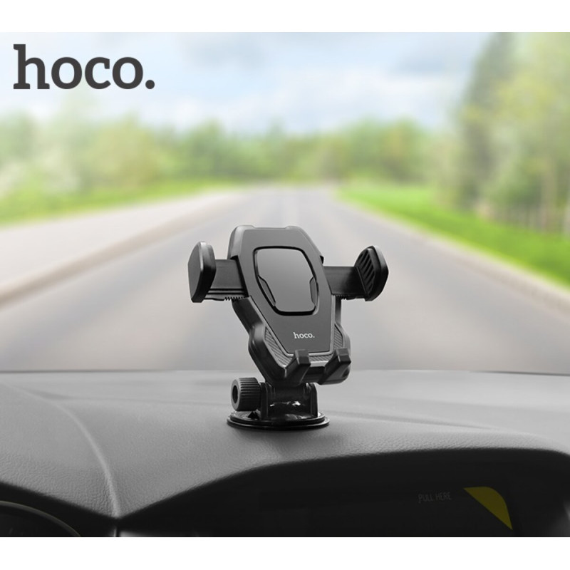 Тримач для мобільного HOCO CA31 cool run suction cup car holder Black (6957531077602)