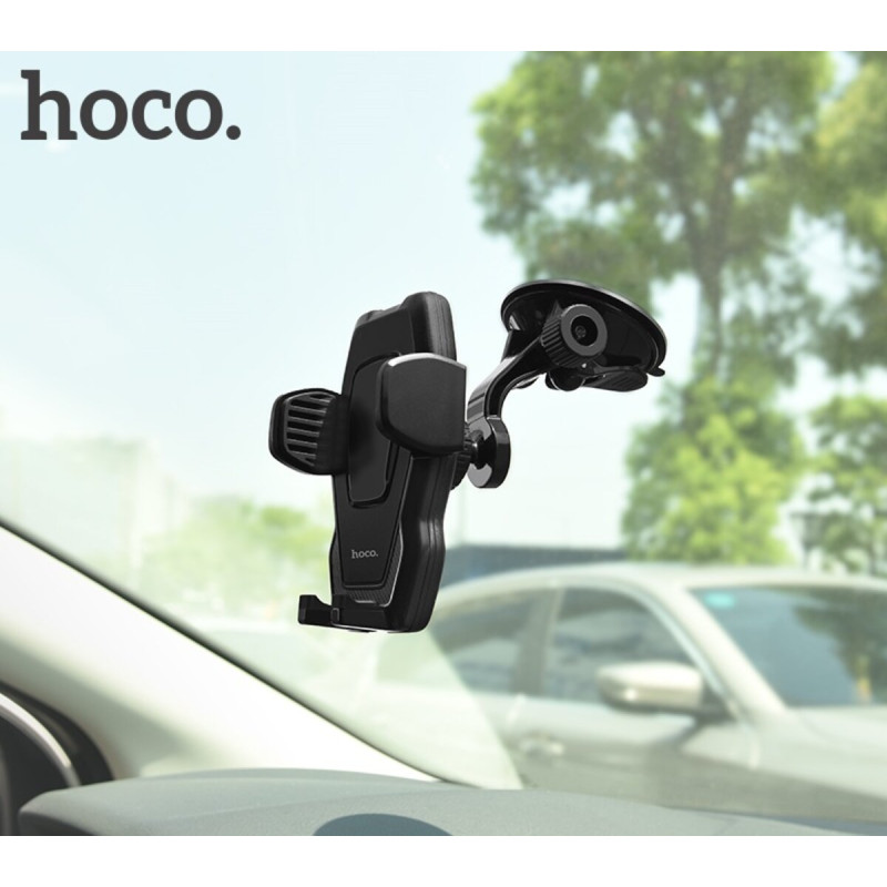 Тримач для мобільного HOCO CA31 cool run suction cup car holder Black (6957531077602)