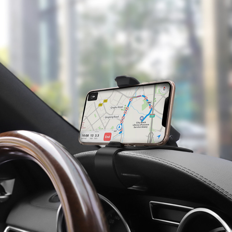 Тримач для мобільного HOCO CA50 In-car dashboard phone holder Black (6931474704344)