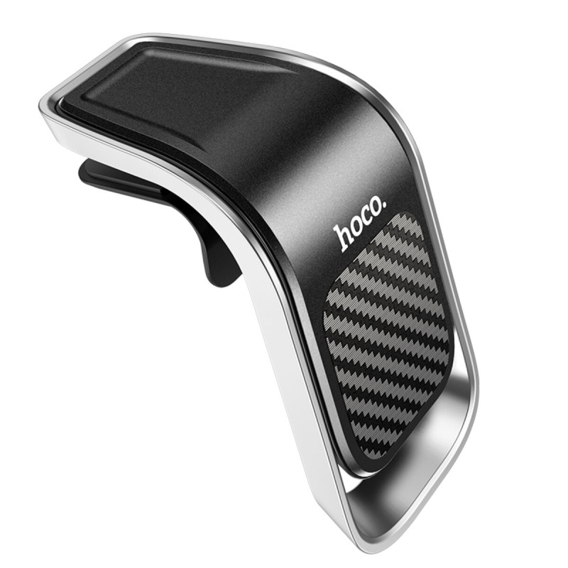 Тримач для мобільного HOCO CA74 Universe air outlet magnetic car holder Black+Silver (6931474733924)