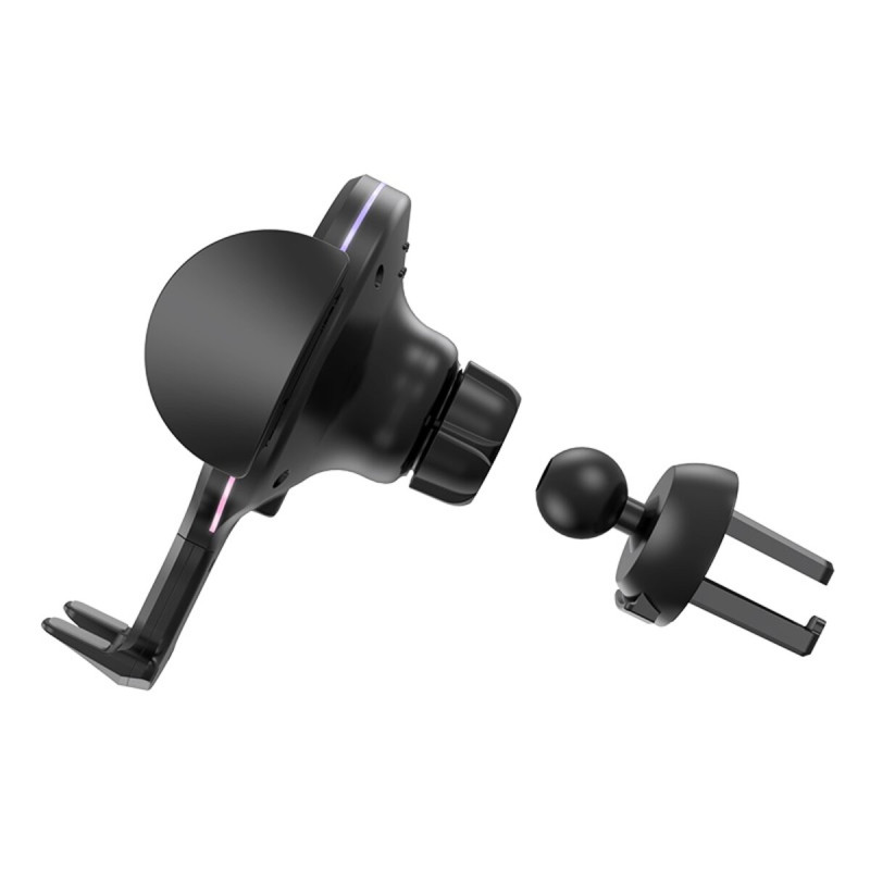 Тримач для мобiльного з БЗП HOCO CA60 Aspiring infrared sensor wireless charging car holder Black (6931474718754)