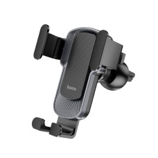 Тримач для мобільного HOCO CA103 vertical and horizontal air outlet gravity car holder Black Metal Gray (6931474766229)