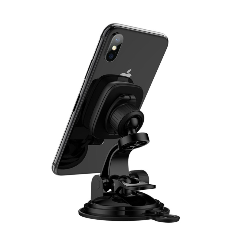 Тримач для мобільного HOCO CA28 Happy journey series suction cup magnetic car holder Black (6957531072966)