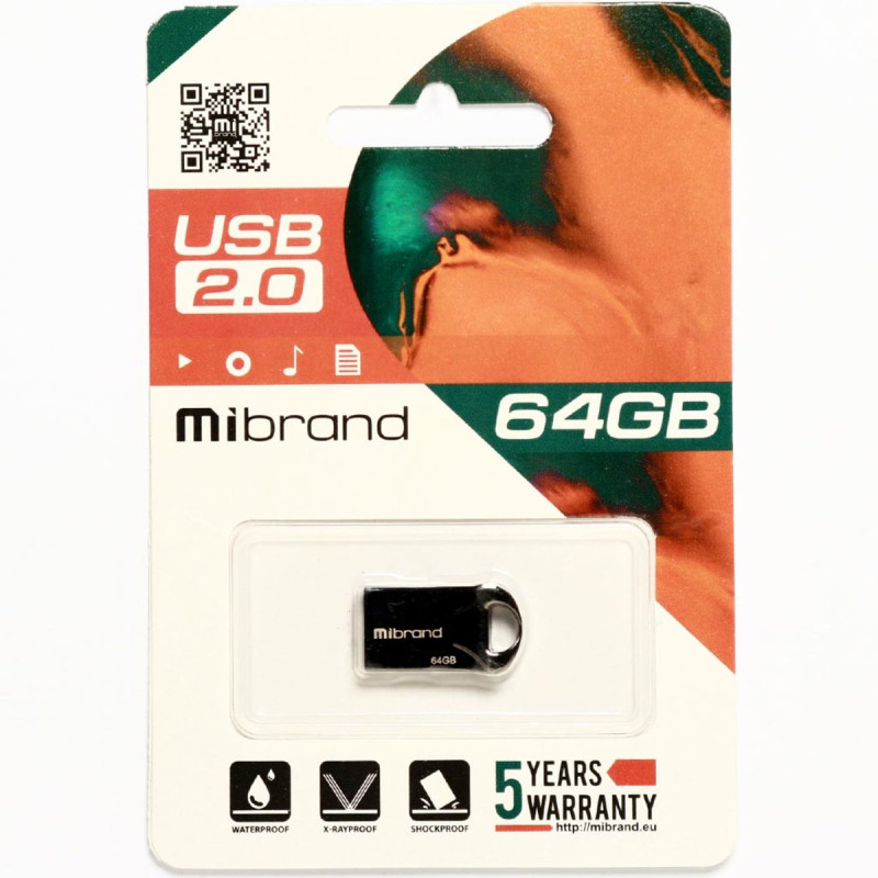 Flash Mibrand USB 2.0 Hawk 64Gb Black (MI2.0/HA64M1B)