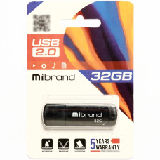 Flash Mibrand USB 2.0 Grizzly 32Gb Black (MI2.0/GR32P3B)