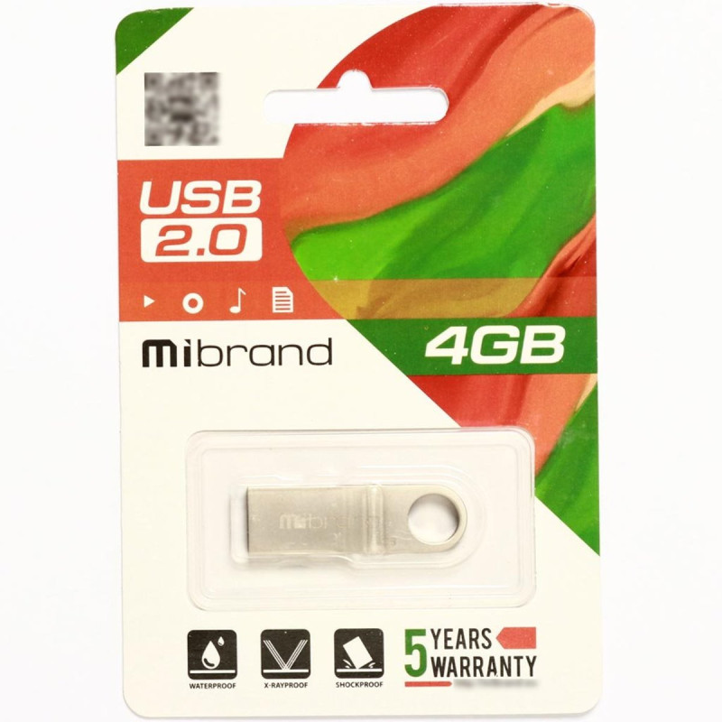 Flash Mibrand USB 2.0 Puma 4Gb Silver (MI2.0/PU4U1S)