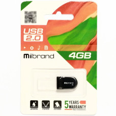 Flash Mibrand USB 2.0 Scorpio 4Gb Black (MI2.0/SC4M3B)