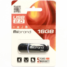 Flash Mibrand USB 2.0 Panther 16Gb Black (MI2.0/PA16P2B)