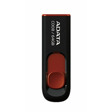 Flash A-DATA USB 2.0 C008 64Gb Black/Red (AC008-64G-RKD)