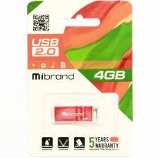 Flash Mibrand USB 2.0 Chameleon 4Gb Red (MI2.0/CH4U6R)