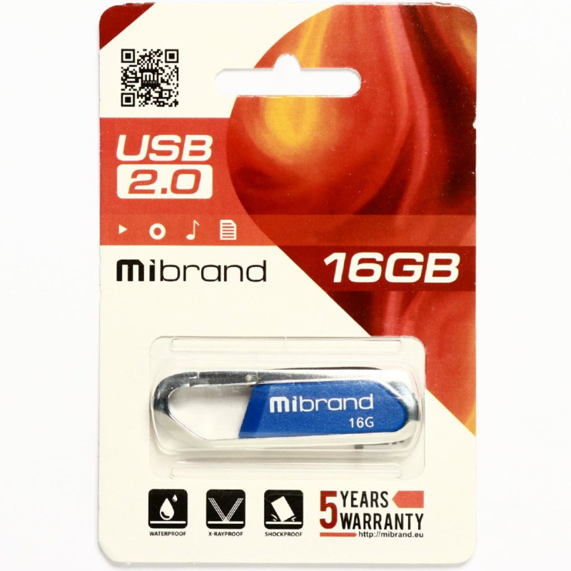 Flash Mibrand USB 2.0 Aligator 16Gb Blue (MI2.0/AL16U7U)