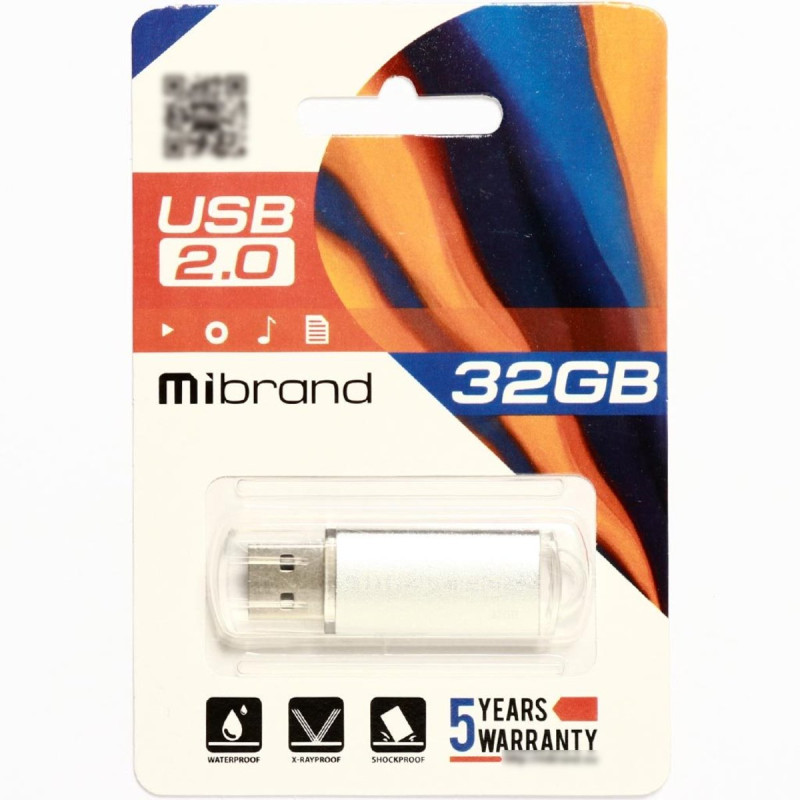 Flash Mibrand USB 2.0 Cougar 32Gb Silver (MI2.0/CU32P1S)