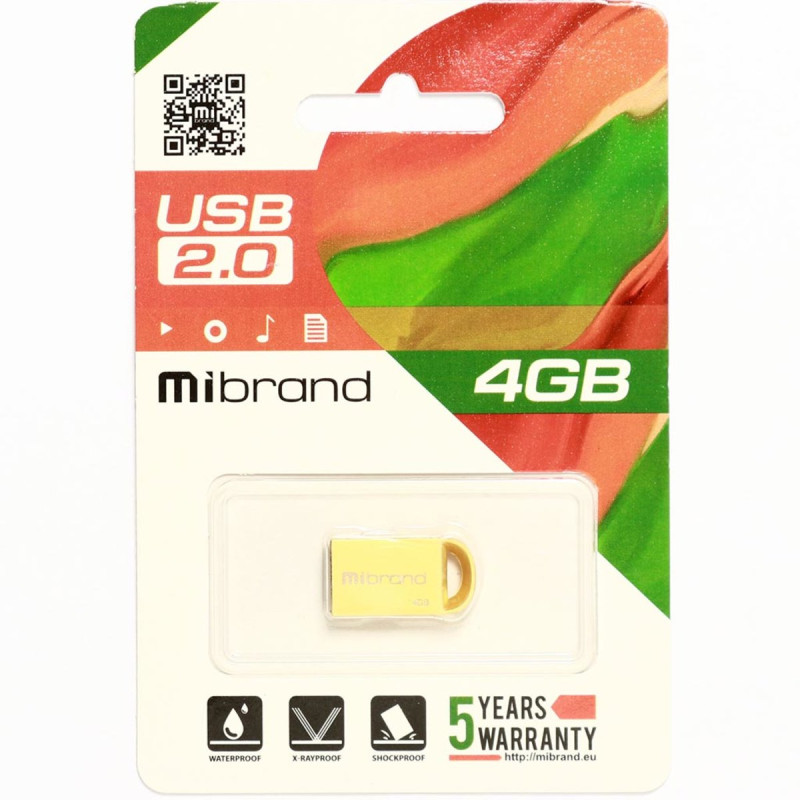 Flash Mibrand USB 2.0 Lynx 4Gb Gold (MI2.0/LY4M2G)