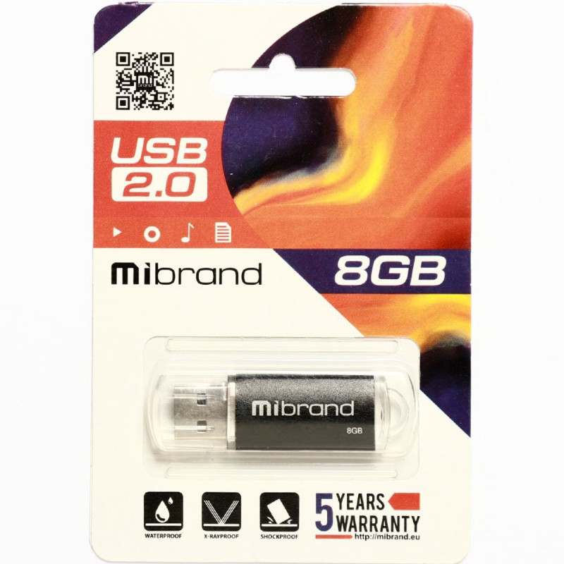 Флешка USBMibrand Cougar 8GB Black(MI2.0/CU8P1B)
