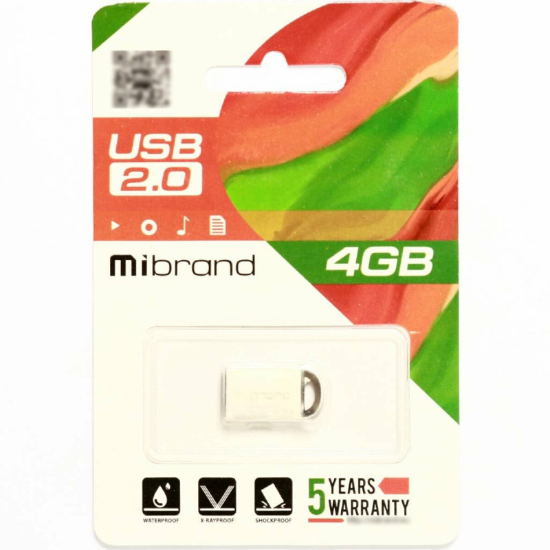 Flash Mibrand USB 2.0 Lynx 4Gb Silver (MI2.0/LY4M2S)
