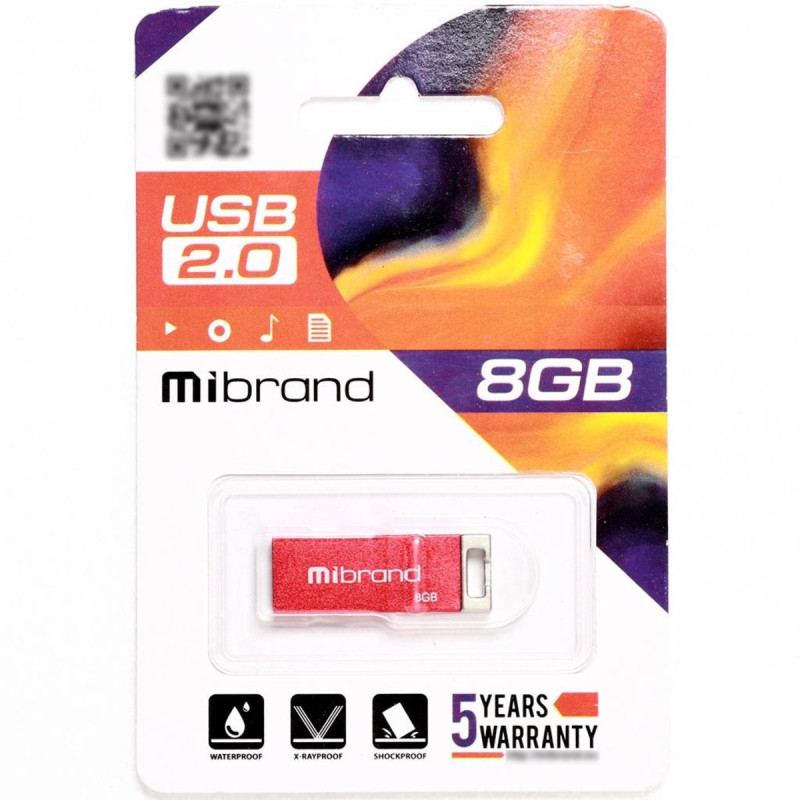 Flash Mibrand USB 2.0 Chameleon 8Gb Red (MI2.0/CH8U6R)