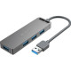 Хаб Vention 4-Port USB 3.0 Hub With Power Supply 0.15M Black (CHLBB) (CHLBB)