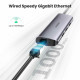 Хаб UGREEN CM252 USB-C to 3xUSB 3.0+RJ45+USB-C Multifunction Adapter (UGR-60718) (UGR-60718)